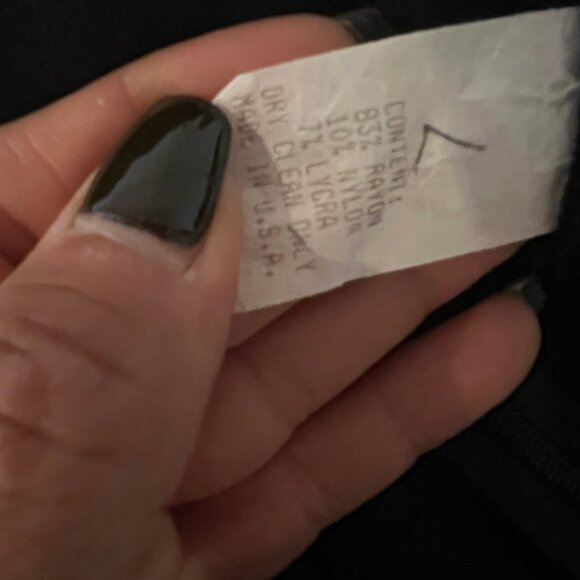 VINTAGE NICOLE BAKTI JERSEY RHINESTONE EMBELLISHED GOWN SIZE L LARGE - Picture 12 of 12